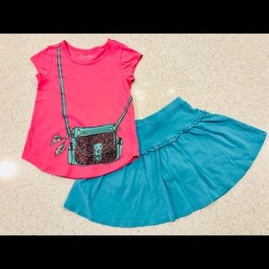 Girls Jessica Simpson Top & Gymboree Skort  SZ 6!